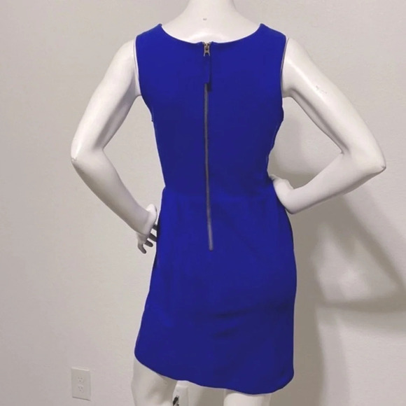 Lucky Brand Cobalt Blue Goat Leather Suede Dress Size M - Picture 6 of 10